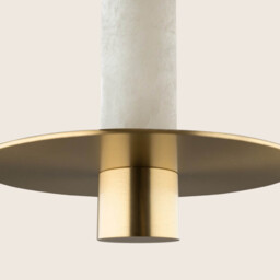 Liora 20cm Slim Pendant Ceiling Light Brass-Natural Alabaster LED 3000K Dimmable - thumbnail 3