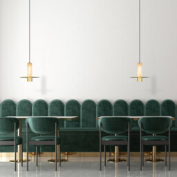 Liora 20cm Slim Pendant Ceiling Light Brass-Natural Alabaster LED 3000K Dimmable - thumbnail 2
