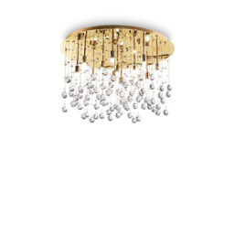 Moonlight  12 Light  Large Semi Flush Ceiling Pendant Gold, G9