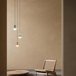 Radiant 3 Light Cluster Pendant Ceiling Light Brass-Beige Red-Pastel Grey Greenpastel Blue LED 3000K Dimmable - thumbnail 2