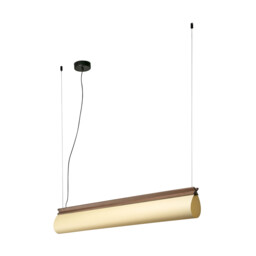 Cata LED Bar Pendant Ceiling Light Wood, Beige Shade 2700K - thumbnail 1