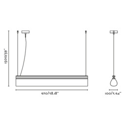 Cata LED Bar Pendant Ceiling Light Wood, Beige Shade 2700K - thumbnail 3