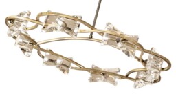 Kromo Telescopic Semi Flush 8 Light G9 Round, Antique Brass - thumbnail 5