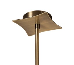 Kromo Telescopic Semi Flush 8 Light G9 Round, Antique Brass - thumbnail 3