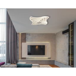 Octavio Semi Flush Ceiling Light Matt Sand LED 2700/6000K - thumbnail 2
