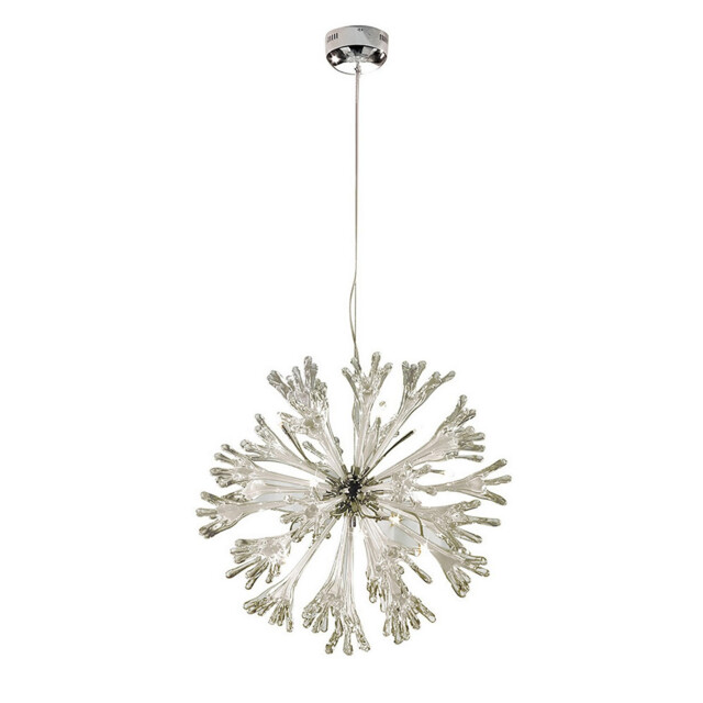 Love Pendant Large 11 Light G4 Polished Chrome/White Glass, NOT LED/CFL Compatible Item Weight: 19kg - image 1