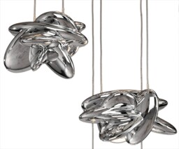 Nido Ceiling Cluster Pendant 45cm Round 4 + 2 Lights 24W + 10W LED 3000K, 2800lm, Chrome - thumbnail 5