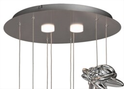 Nido Ceiling Cluster Pendant 45cm Round 4 + 2 Lights 24W + 10W LED 3000K, 2800lm, Chrome - thumbnail 3