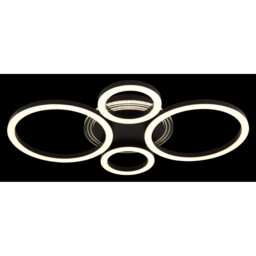 Loretta 3 Ring Integrated LED Semi Flush Ceiling Light Matt Black 4x LED 2700-6500K - thumbnail 5