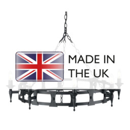 Saxon 8 Light Chandelier Black Finish, E14 - thumbnail 5