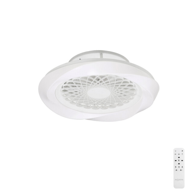Boreal LED Dimmable Ceiling Light & 35W DC Reversible Fan, White, Remote Control - image 1