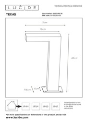 Texas Modern 40cm Bollard Light Outdoor - LED - 1x7W 3000K - IP54 - Anthracite - thumbnail 5