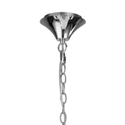 Loewe Slim Pendant 5 Light E14, Polished Chrome With Cream Shades - thumbnail 3