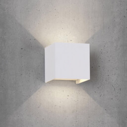 Davos Square Wall Lamp, 2 x 6W LED, 4000K, 1100lm, IP54, Sand White, 3yrs Warranty - thumbnail 5