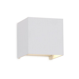 Davos Square Wall Lamp, 2 x 6W LED, 4000K, 1100lm, IP54, Sand White, 3yrs Warranty