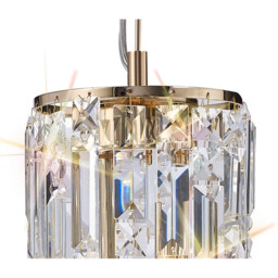 Maddison Pendant Cylinder 2 Light G9 French Gold/Crystal - thumbnail 5