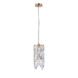 Maddison Pendant Cylinder 2 Light G9 French Gold/Crystal - thumbnail 3