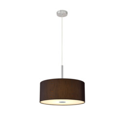 Baymont Polished Chrome 5 Light E27 Single Pendant With 40cm x 18cm Faux Silk Shade, Black/White Laminate - thumbnail 5