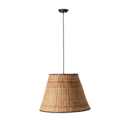 Sumba Black, Rattan Dome Pendant Lamp 3000K - thumbnail 1