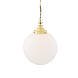 Yerevan 30cm Globe Pendant, Polished Brass - thumbnail 3