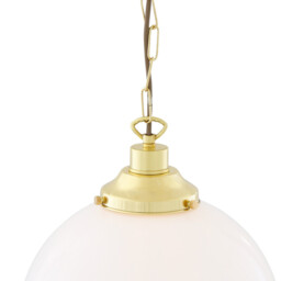 Yerevan 30cm Globe Pendant, Polished Brass - thumbnail 5