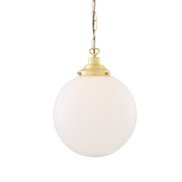 Yerevan 30cm Globe Pendant, Polished Brass