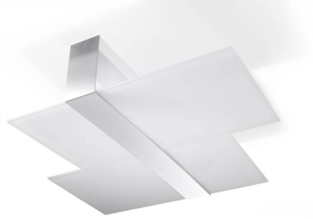 Massimo 2 Light Decorative Flush Light White, Chrome, E27 - image 1