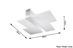 Massimo 2 Light Decorative Flush Light White, Chrome, E27 - thumbnail 5
