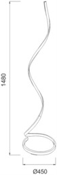 Nur Floor Lamp 22W LED 2800K, 1800lm, Dimmable Frosted Acrylic, Brown Oxide - thumbnail 2