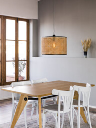 Mambo Black, Rattan Pendant Simple Lamp Ø450 - thumbnail 2