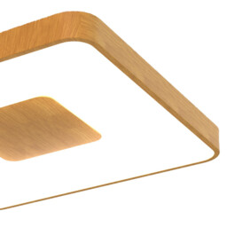 Coin Square Ceiling 80W LED With Remote Control 2700K-5000K, 3900lm, Wood Effect, 3yrs Warranty - thumbnail 5