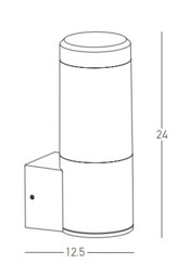 Arvion Outdoor Modern Wall Lamp Graphite LED 3000K IP54 - thumbnail 5