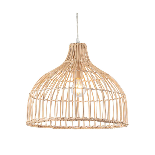 Dome Pendant Light Natural Rattan