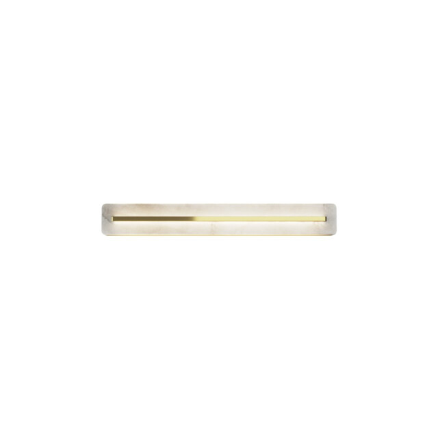 Albatre Modern 60cm Integrated LED Wall Lamp Brass 3000K 250lm White Shade - image 1