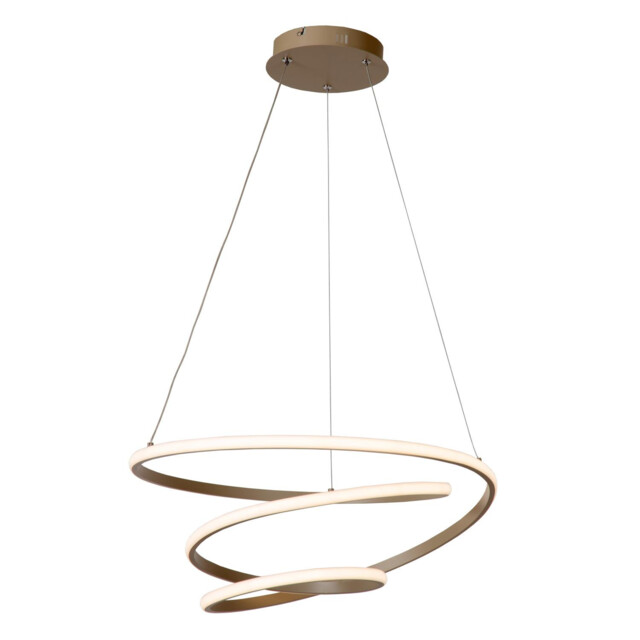 Lucide ESPIRAL - Pendant light - LED Dim. - CCT - 1x40W 2700K/4000K - Taupe - Essential - image 1