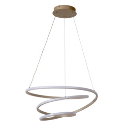 Lucide ESPIRAL - Pendant light - LED Dim. - CCT - 1x40W 2700K/4000K - Taupe - Essential - thumbnail 3