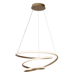 Lucide ESPIRAL - Pendant light - LED Dim. - CCT - 1x40W 2700K/4000K - Taupe - Essential - thumbnail 1