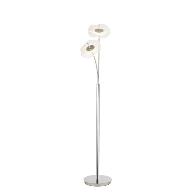 Amsterdam Floor Lamp, 2 Light 6W LED, 4000K, 920lm, Polished Chrome - image 1
