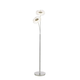 Amsterdam Floor Lamp, 2 Light 6W LED, 4000K, 920lm, Polished Chrome
