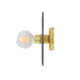 Bog Oak Wall Light Blue Earth, Satin Brass - thumbnail 3