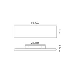 Fusion Flush Wall Lamp 12W LED 3000K, 624lm, Matt White, Acrylic - thumbnail 2