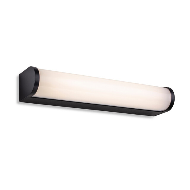 Bravo Bathroom LED Wall Light - 300mm Black with Opal Diffuser IP44