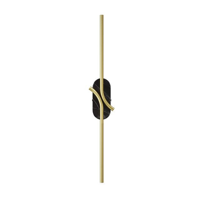 RenAIssance Modern Integrated LED Wall Lamp Brass, Black 3000K 250lm White Shade - image 1