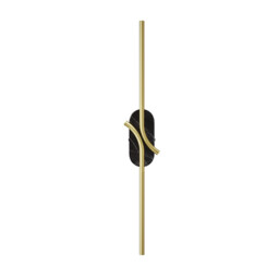 RenAIssance Modern Integrated LED Wall Lamp Brass, Black 3000K 250lm White Shade - thumbnail 1
