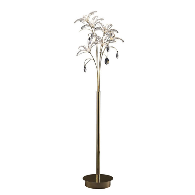 Kenzo Floor Lamp 6 Light G4 French Gold/Crystal, NOT LED/CFL Compatible - image 1