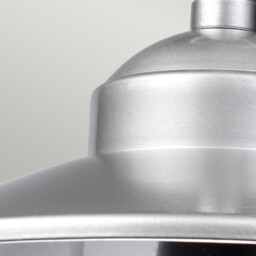 Klampenborg 1 Light Outdoor Ceiling Chain Lantern Silver IP44, E27 - thumbnail 5