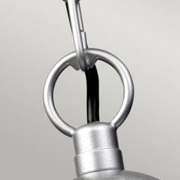 Klampenborg 1 Light Outdoor Ceiling Chain Lantern Silver IP44, E27 - thumbnail 2