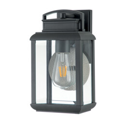 Quoizel Byron Outdoor Wall Lantern Graphite with Pewter Reflector, IP44 - thumbnail 2