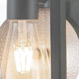 Quoizel Byron Outdoor Wall Lantern Graphite with Pewter Reflector, IP44 - thumbnail 3