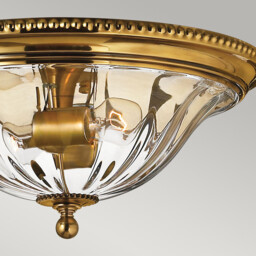 Cambridge 2 Light Flush Mount Ceiling Light Burnished Brass, E27 - thumbnail 5